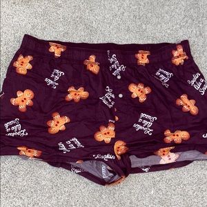 pink sleepwear shorts